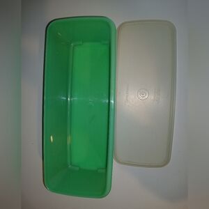 Vintage Green TUPPERWARE Celery Vegetable Keeper Crisper #782-1w/ Lid 784-2
